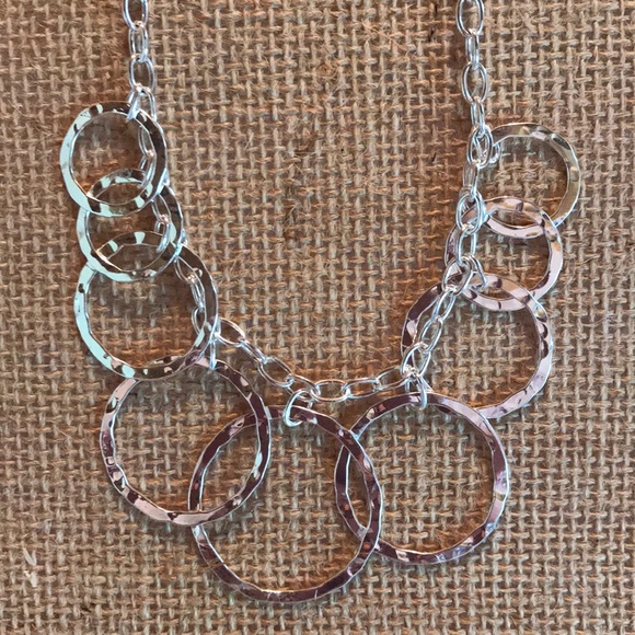 Sterling necklace with open circles - Picture 2 of 3